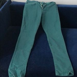 Teal skinny jeans
